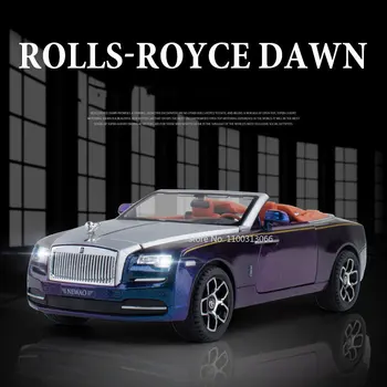 1:24 Rolls-Royce Dawn Сплав Спортивная Модель Автомобиля Игрушечный Автомобиль Моделирование Литья Под давлением Игрушечные Транспортные Средства Коллекция Звука И Света Игрушка Для Мальчика Подарок