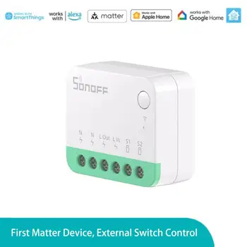 1-5 шт. SONOFF MINIR4M MINI Extreme WiFi Smart Home Switch Отсоединение реле Происходит через eWeLink, Голосовое управление Alexa Google Home