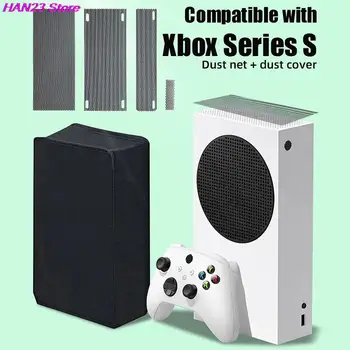 1 Комплект черных силиконовых пылевых фильтров, совместимых с Xbox Series S, включают 4 сетчатых фильтра из ПВХ серии S.