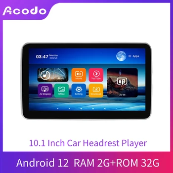 10,1-дюймовый монитор подголовника автомобиля, планшет на Android, сенсорный экран для развлечений на заднем сиденье, видео, музыка, зеркальная связь Bluetooth, HDMI In