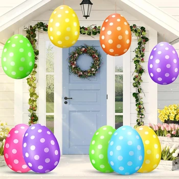 16-дюймовый надувной пасхальный яйцеобразный шар, наружное надувное Пасхальное украшение для детских игрушек, домашняя вечеринка, Пасхальное украшение для сада 2024 года