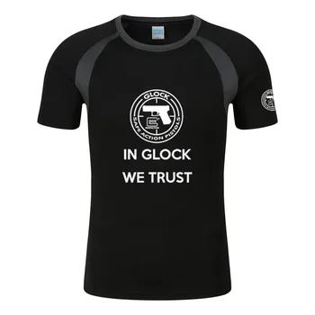 2024 Glock Handgun USA Логотип Мужская Футболка Harajuku С Мультяшным Буквенным Принтом, Круглый Вырез, Высокое Качество, Короткий Рукав, Свободный Летний Топ