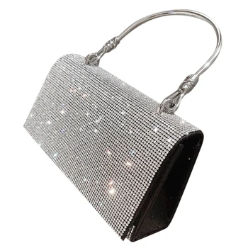 2024 Новая блестящая свадебная сумочка-клатч для женщин, девочек, блестящая сумка через плечо KTV, Свадебные кошельки, сумка для свиданий, подходящая к вечеру