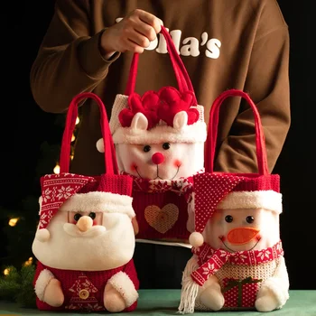 2024 Новый Рождественский Мешок Санта Клауса Детские Рождественские Подарки Сумки Для Конфет Изысканные Сумки Санта Клауса Рождественские Чулки Рождественские Украшения