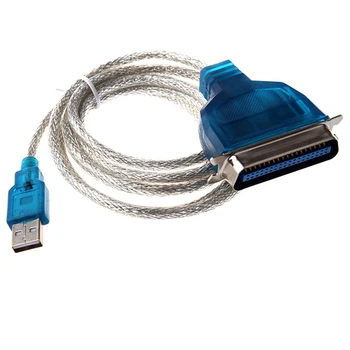 2X Кабель-адаптер USB для параллельного принтера IEEE 1284 для ПК (подключите ваш старый параллельный принтер к USB-порту)