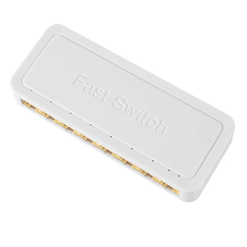 8 Портов RJ45 Gigabit Ethernet Switch 1000 Мбит/с Мини Сетевые коммутаторы VLAN Ethernet Splitter Lan Hub Switch EU Plug