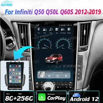 Android 12 Блок Для Infiniti Q50 Q50L Q50S Q60 2014-2020 Автомобильный Радиоприемник Автомобильный Мультимедийный Экран Tesla Carplay Auto Bluetooth GPS