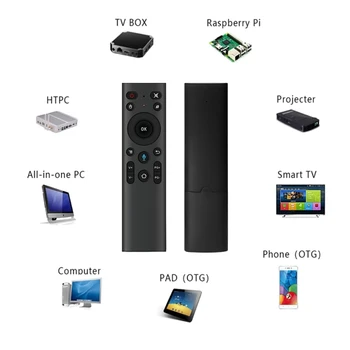 Android Box 2.4G Q5 + Беспроводной IPTV голосовой пульт дистанционного управления Air Mouse, совместимый с Bluetooth