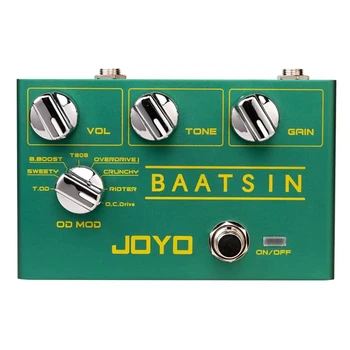 JOYO R-11 Baatsin 8 В 1 Чистая Аналоговая Педаль Эффектов Overdrive Distortion 8 Классических Звуков OD/DS С несколькими Педалями Для электрогитары