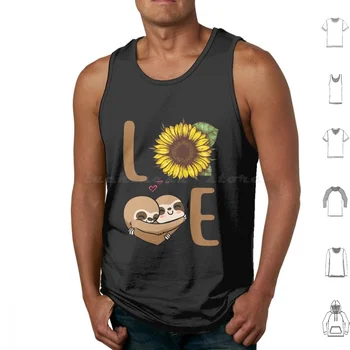 Love Sloth Sunflower Ленивец Для любителей Майки Жилет Без рукавов Подсолнух Ленивец Ленивец Подсолнух Ленивцы Животное Ленивец Любитель Забавных