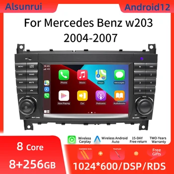 Авторадио 2 Din Android 12 Для W203 Mercedes Benz Vito W639W168 Vaneo Clk W209 W210 M/ML Мультимедиа Стерео Аудио GPS NaviCarplay