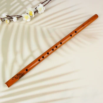 Бамбуковая флейта-кларнет 1шт с 6 отверстиями Профессиональная бамбуковая флейта Xiao для друзей, студентов, начинающих Музыкальный инструмент