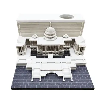 Блок 3D Памятка Модель Белого дома Подарок на Новый Год Рождество День рождения Школьные канцелярские принадлежности