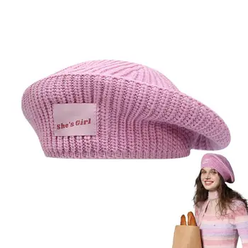 Вязаная шапка Tam крючком Вязаная зимняя шапочка Tam Hat Теплая вязаная шапка Tam для женщин Женские береты для холодной погоды