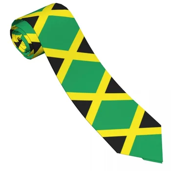 Галстук для мужчин, формальные узкие галстуки, Классический мужской свадебный галстук с флагом Ямайки, Джентльменский узкий