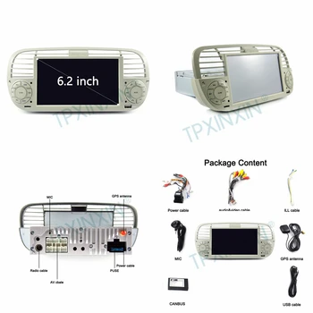 Для Fiat 500 2007-2014 Android 11 Carplay радиоплеер автомобильный GPS навигатор автомагнитола WIFI DSP BT