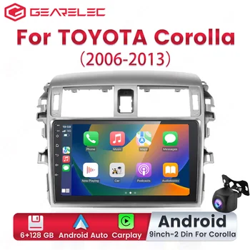 Для Toyota Corolla E140 E150 2006-2013 2 Din Android 12 Автомобильный Радио Мультимедийный плеер GPS Навигация ASP Dsp Carplay Авторадио