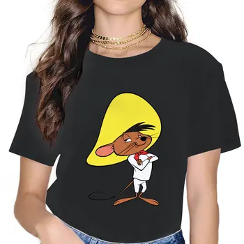 Женские футболки Tsundere Speedy Gonzales The Rat Death Squad, Винтажная футболка С круглым вырезом И коротким рукавом, Идея подарка, Футболки