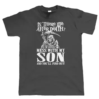 Жизнь после смерти - Сын, мужская забавная футболка - Подарок на День отцов Ему, папе на день рождения