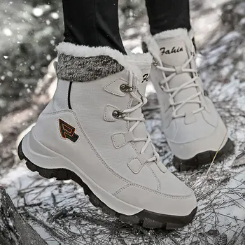 Зимние ботинки Мужские Уличные кроссовки хорошего качества Зимние ботинки Мужские Модные Высокие Ботинки Мужские Удобные повседневные туфли Мужские кроссовки