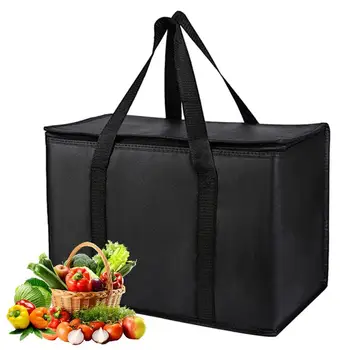 Изолированная сумка для доставки еды, Изолированные Многоразовые Продуктовые сумки, Сверхпрочная Большая Изолированная сумка, Складная сумка-холодильник для продуктов 65-70Л