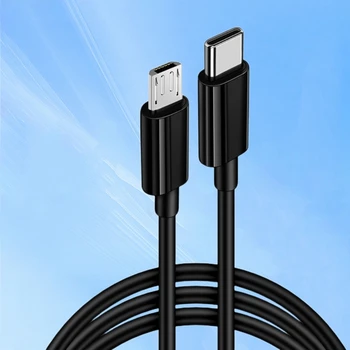 Кабель для передачи данных от USB C до Micro USB OTG длиной 1 м, кабель-переходник от Micro USB к Type C, кабель для зарядки и передачи данных OTG