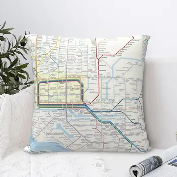 Карта поездов и трамваев Мельбурна, наволочка, наволочка, современная наволочка, наволочки, подушки для кровати