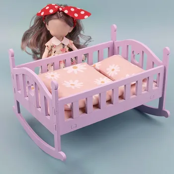 Комплект мебели для кукольной кровати с высокой имитацией для куклы 16 см, украшение для сцены своими руками