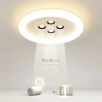 Креативныймаленький светильник для гостиной, круглый светильник для столовой, минималистичный современный светильник для спальни, светильник для мастерской