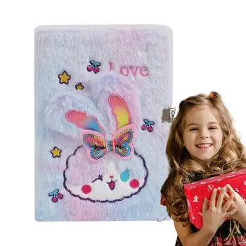 Личный блокнот Дневник для детей Блокируемый набор блокнотов для дневника плюшевого кролика Дневник Кролика для детей Девочек Детский