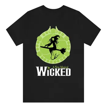 Логотип Wicked Broadway Musical Show Мужская темнокрасная черная футболка Размер от S до 5XL