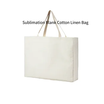 Модная многоразовая льняная сумка для покупок, Сублимационная пустая сумка-тоут, сумки через плечо с индивидуальным логотипом, креативный Рождественский подарок
