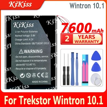 Мощный аккумулятор KiKiss емкостью 7600 мАч для планшетного ПК Trekstor Wintron 10.1 LWN12 LWN 12 Bateria