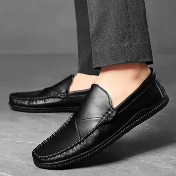 Мужская обувь Tods 2023, Новые мужские слипоны из натуральной кожи, Европейская станция, мужская обувь для подростков, Деловая Повседневная кожаная обувь для мужчин