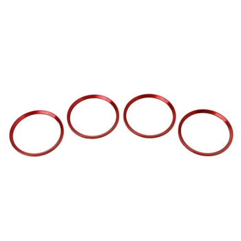 Накладка кольца с логотипом ступицы колеса для Jetta Golf Passat (красный) -4 шт.