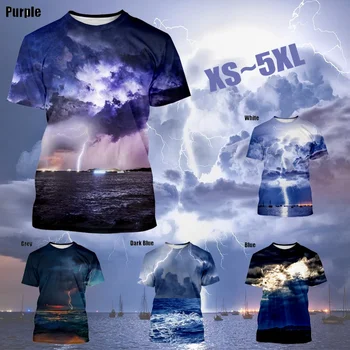 Новые сверхъестественные молнии с 3D-принтом, мужские и женские футболки с короткими рукавами в одном стиле