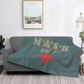 Одеяла Mash 4077th, флисовые, осенне-зимние, винтажные, с Красным Крестом, многофункциональные, легкие, покрывала для кровати, покрывала для диванов