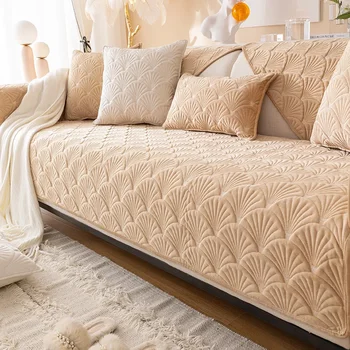 Подушка для дивана в скандинавском стиле, зимний чехол для дивана, нескользящая подушка для сиденья дивана, универсальное голландское бархатное полотенце для дивана Four Seasons