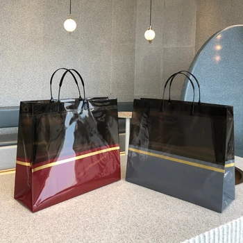 Простая прозрачная сумка из ПВХ в тон, Современная модная одежда, сумка для покупок, высококачественная сумка для свадебных подарков на день рождения.