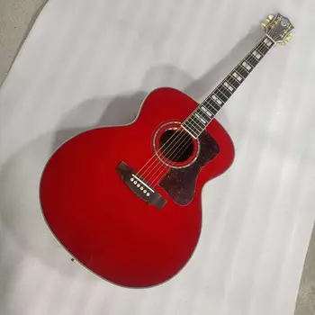 профессиональная массивная акустическая гитара Jumbo F50 в винтажном стиле red guitar guild акустическая электрогитара