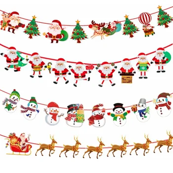 Рождественский баннер, украшения для Рождественской елки, Веселое Рождественское украшение для дома 2023, Подвеска Санта-Клауса, Рождественские подарки, Новый год 2024