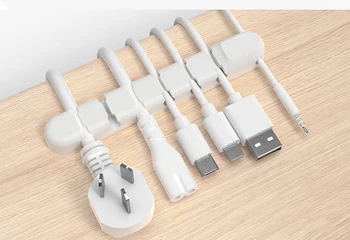 Силиконовый USB-кабель Для хранения, Настольный Органайзер, Кабель для зарядки, Стационарный мобильный телефон, Прикроватный Силиконовый провод для наушников, Концентратор для проводов
