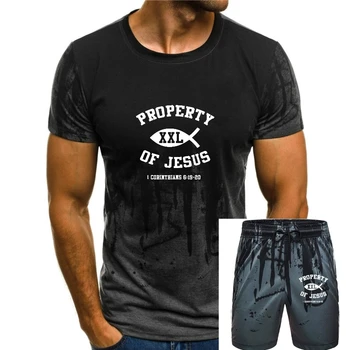 Собственность Иисуса, Стих из Библии, христианские майки, футболки, крутая хлопковая молодежная футболка в стиле ретро, приталенная