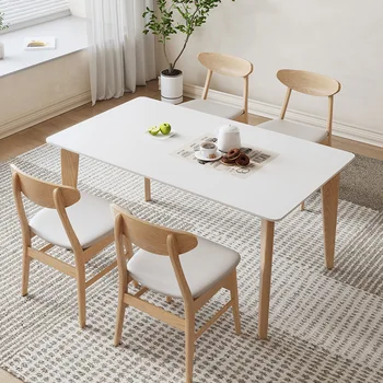 Сочетание кремового ветра, каменной плиты, обеденного стола и стула, японской маленькой квартиры quiet wind, скандинавского бревенчатого дизайнерского цвета, твердого