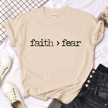 Топ с Библейской верой в Иисуса, женская летняя футболка с мангой для девочек, манга 2000-х, одежда в стиле харадзюку