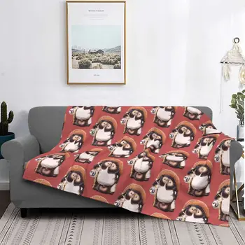 Фланелевые одеяла TANUKI с мультяшным милым японским животным, индивидуальное одеяло для дивана, постельные принадлежности, плюшевое тонкое одеяло для гостиной