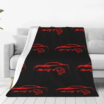 Шерстяные одеяла SRT Hellcat Demon для гонок на автомобилях Dodge Challenger, модное покрывало для постельного белья на диване в гостиной