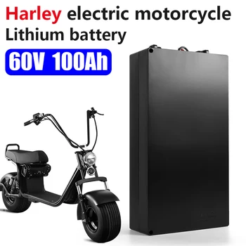 Электромобиль Harley, литиевая батарея 18650, аккумулятор 60V 100Ah для двухколесного складного электрического скутера Citycoco, велосипед